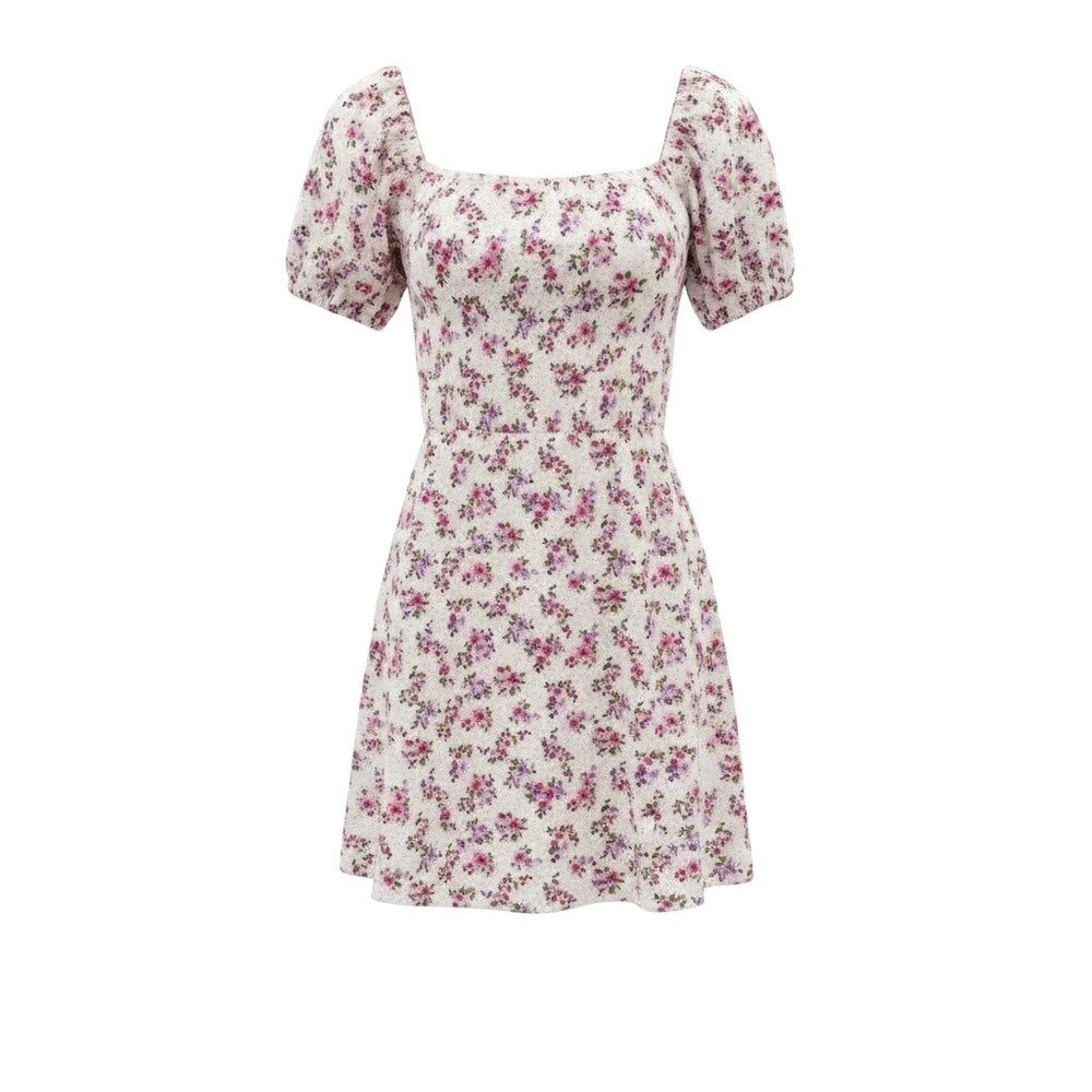 Altar'd State Cottagecore Floral Mini Dress Cutout Back Sz M Coquette Fairy EUC